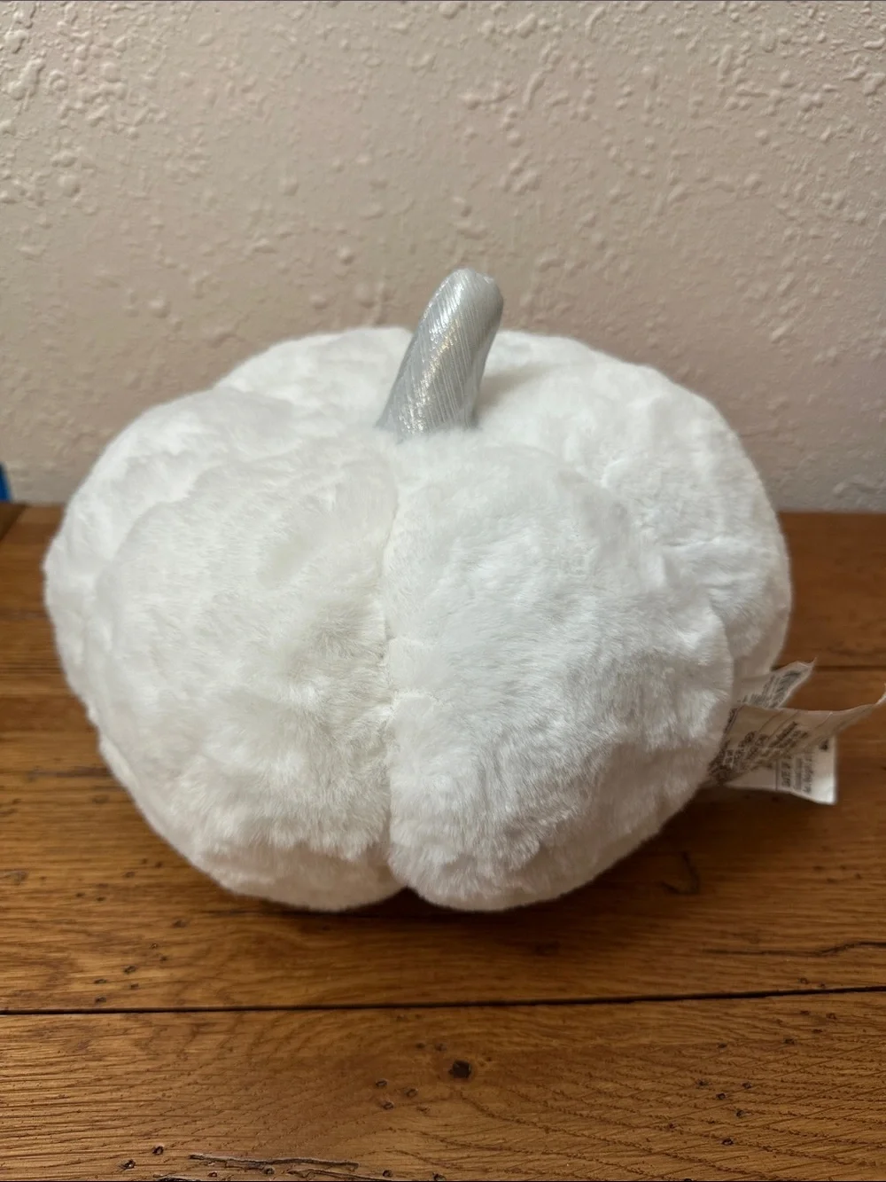Plush White Decorative Pumpkin Pillow - Hyde & Eek!